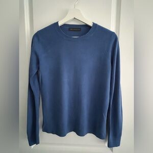 Blue crew neck sweater. Perfect condition ideal for winter or cooler spring days